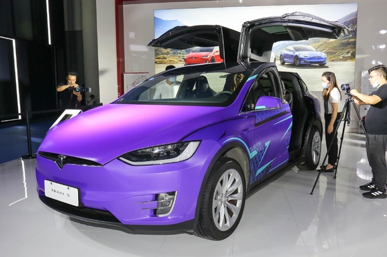 Tesla Model X voiture électrique d'occasion avec 150-200PS puissance maximale et avant 4 arrière 4 radar
